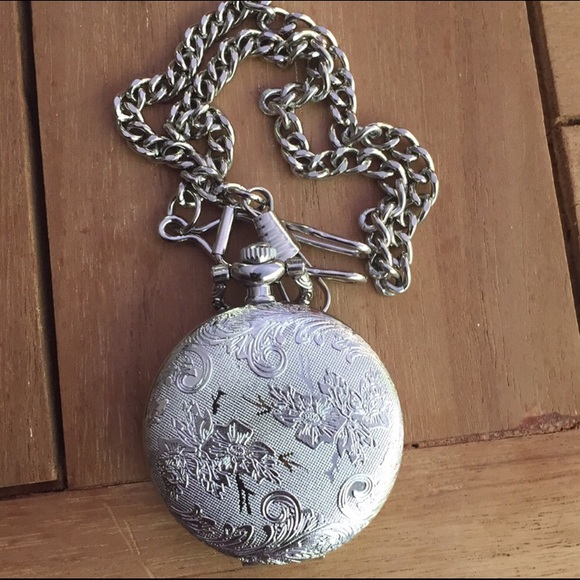 Other - Hanslin Silver Pocket Watch With Chain